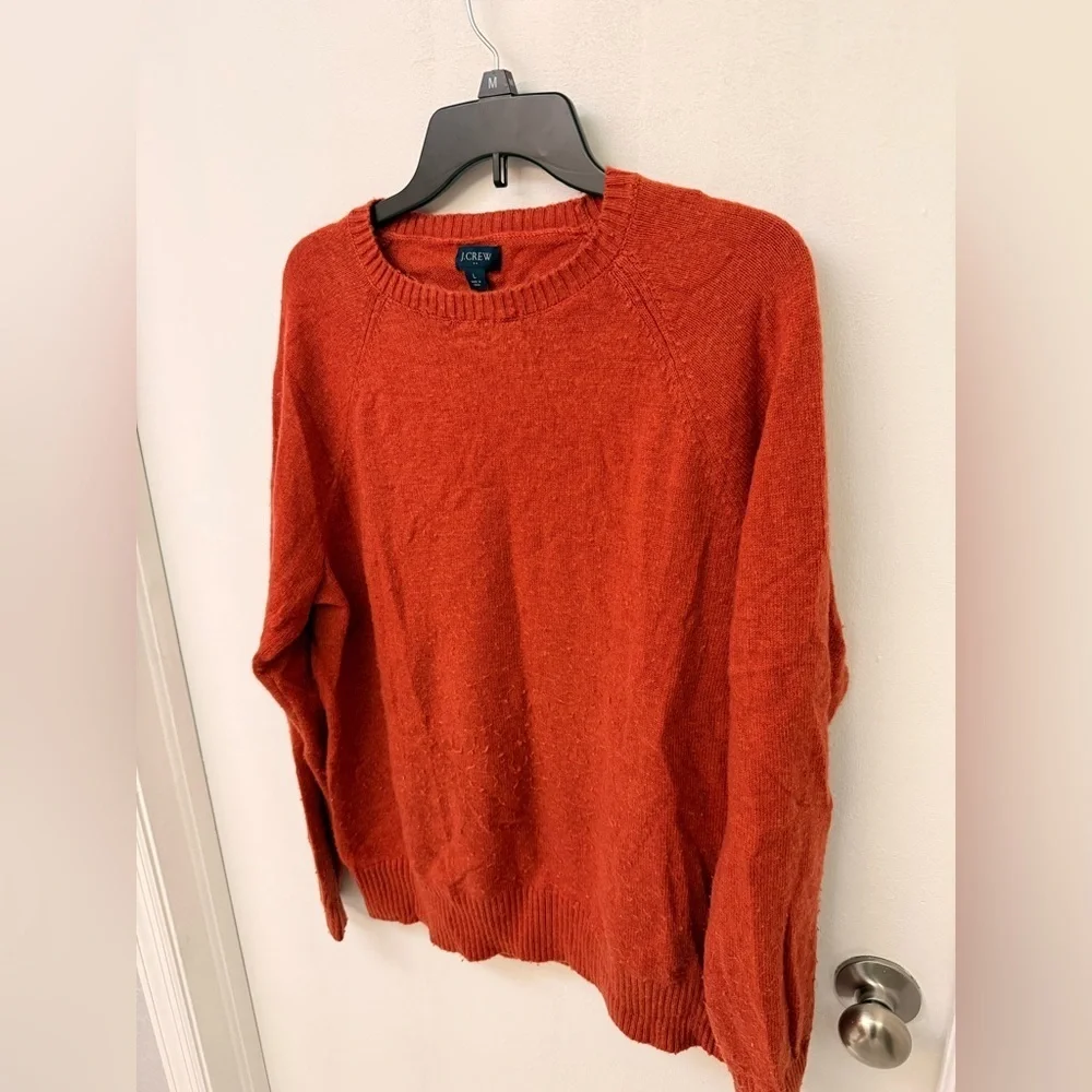 J. Crew Vibrant Orange Knit Sweater Size L